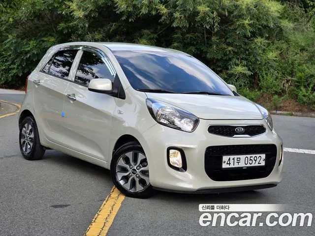 KIA MORNING 2016 — 218 363 км, белый-перламутр, Корея — под ключ — фото 1