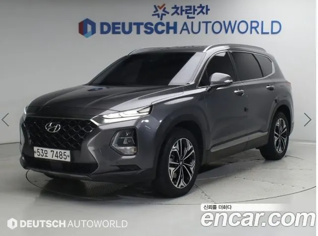 HYUNDAI SANTA FE 2019 — 142 197 км, серый, Корея — под ключ — фото 1