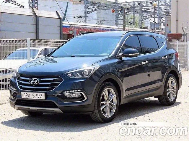 HYUNDAI SANTA FE 2016 — 185 251 км, синий, Корея — под ключ — фото 2