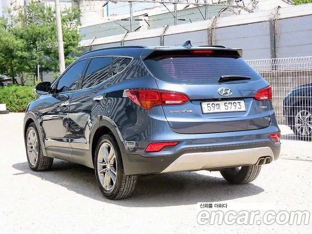 HYUNDAI SANTA FE 2016 — 185 251 км, синий, Корея — под ключ — фото 3