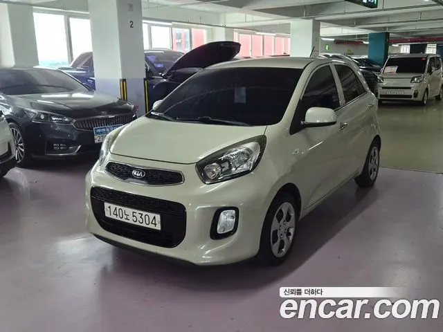 KIA MORNING 2016 — 95 000 км, белый-перламутр, Корея — под ключ — фото 1