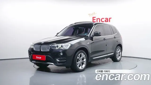 BMW X3 2015 — 87 255 км, чёрный, Корея — под ключ — фото 1