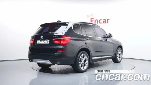 BMW X3 2015 — 87 255 км, чёрный, Корея — под ключ — фото 2