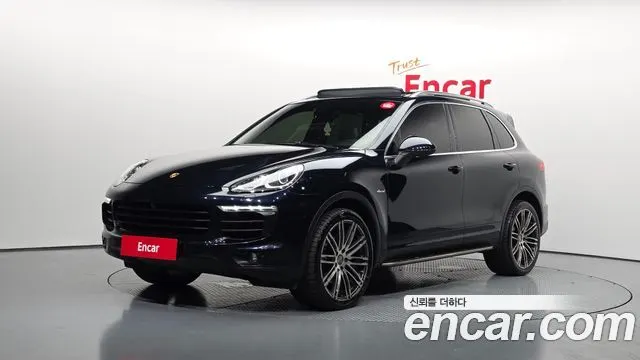 PORSCHE CAYENNE 2015 — 126 781 км, синий, Корея — под ключ — фото 1