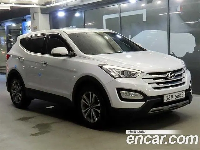 HYUNDAI SANTA FE 2015 — 146 430 км, белый, Корея — под ключ — фото 1