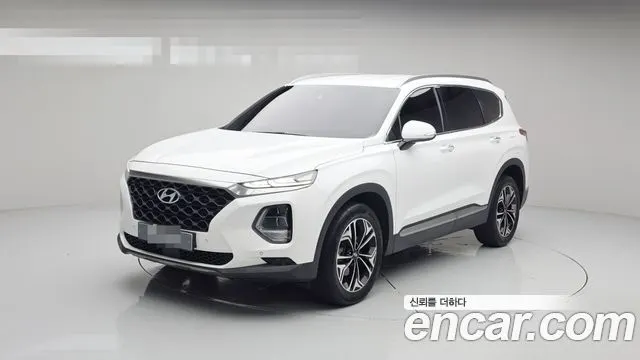 HYUNDAI SANTA FE 2019 — 92 220 км, белый, Корея — под ключ — фото 1