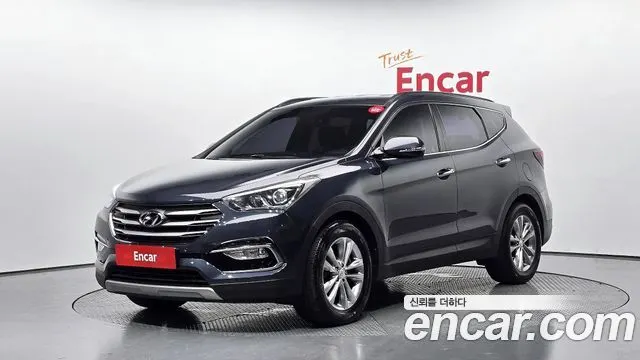 HYUNDAI SANTA FE 2016 — 159 776 км, синий, Корея — под ключ — фото 1