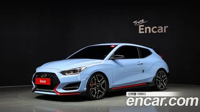 HYUNDAI VELOSTER 2019 — 89 591 км, голубой, Корея — под ключ — фото 1