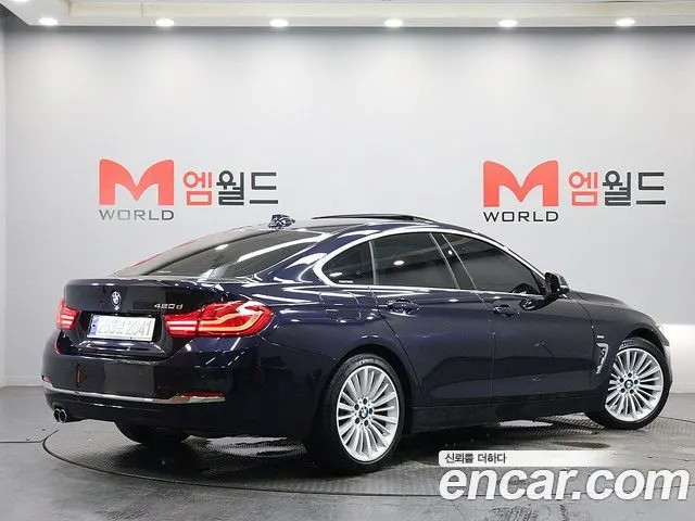 BMW 4 SERIES 2018 — 167 662 км, синий, Корея — под ключ — фото 2