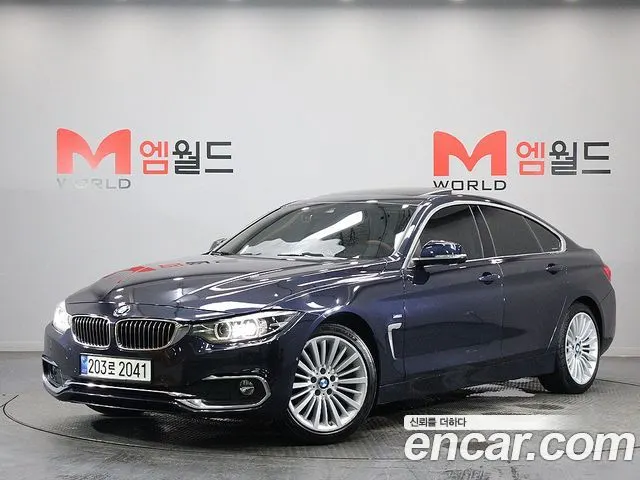 BMW 4 SERIES 2018 — 167 662 км, синий, Корея — под ключ — фото 11