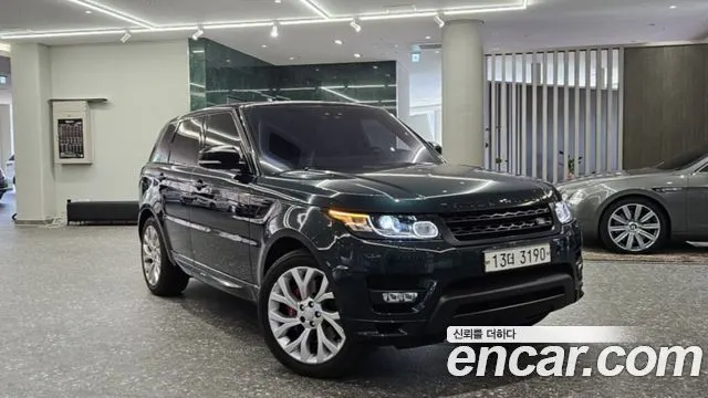 LAND ROVER RANGE ROVER SPORT 2017 — 98 894 км, тёмно-зелёный, Корея — под ключ — фото 1