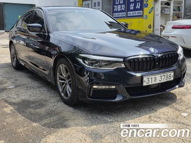 BMW 5 SERIES 2018 — 150 035 км, синий, Корея — под ключ — фото 3