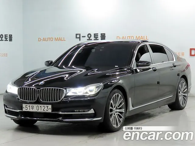 BMW 7 SERIES 2016 — 216 063 км, чёрный, Корея — под ключ — фото 1