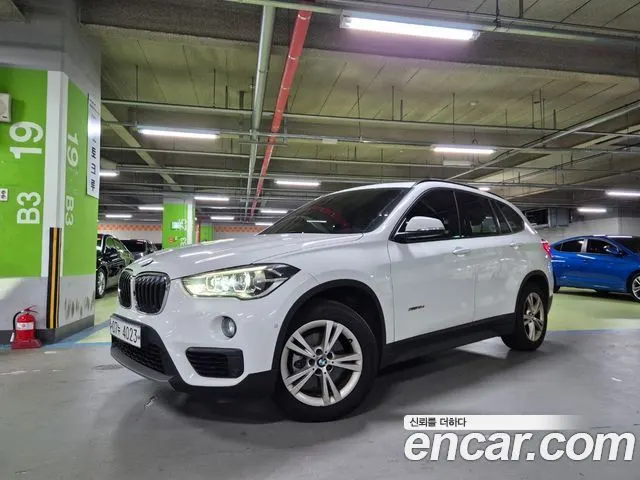 BMW X1 2017 — 137 726 км, белый, Корея — под ключ — фото 1