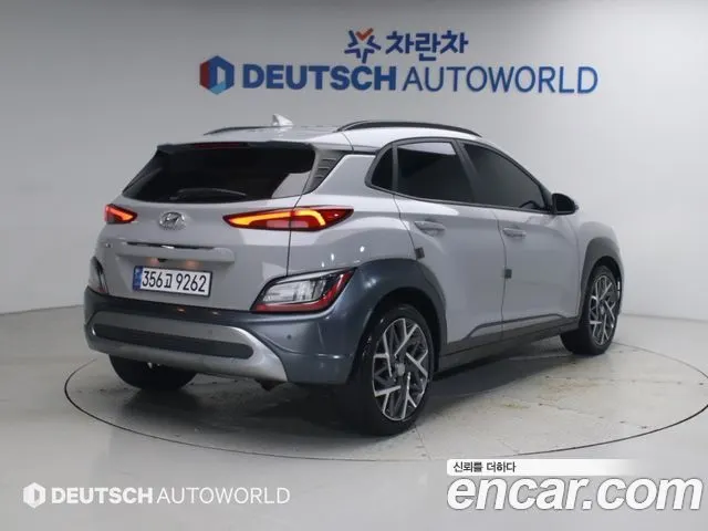 HYUNDAI KONA HYBRID 2023 — 127 040 км, серебристо-серый, Корея — под ключ — фото 2