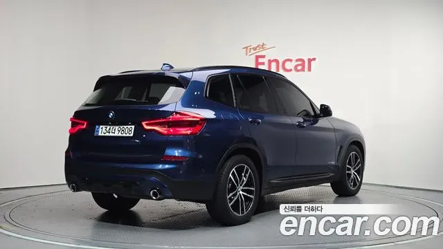 BMW X3 2018 — 53 568 км, синий, Корея — под ключ — фото 2