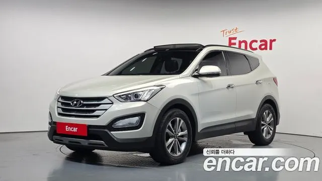 HYUNDAI SANTA FE 2015 — 174 354 км, белый-перламутр, Корея — под ключ — фото 1