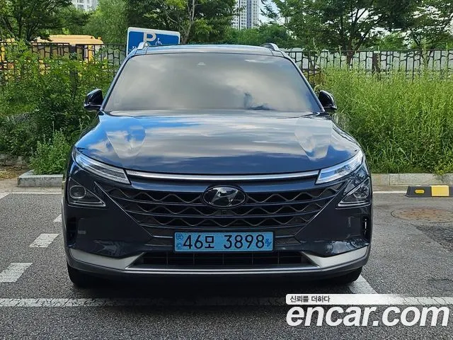 HYUNDAI NEXO 2021 — 76 465 км, тёмно-зелёный, Корея — под ключ — фото 3