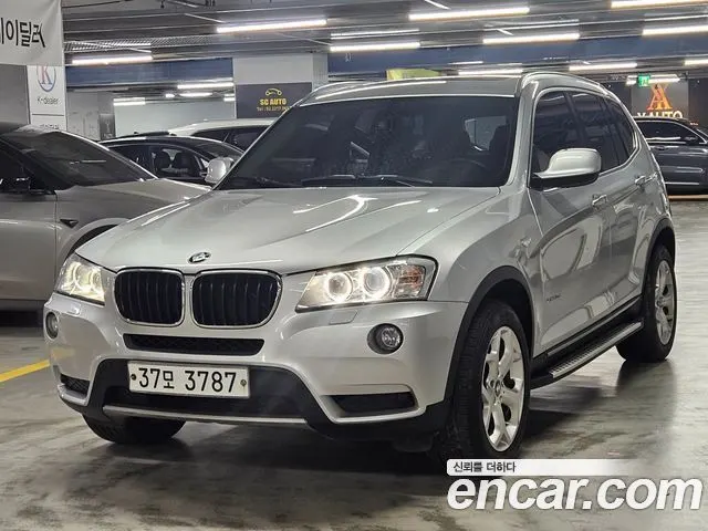 BMW X3 2012 — 251 800 км, серебристый, Корея — под ключ — фото 1