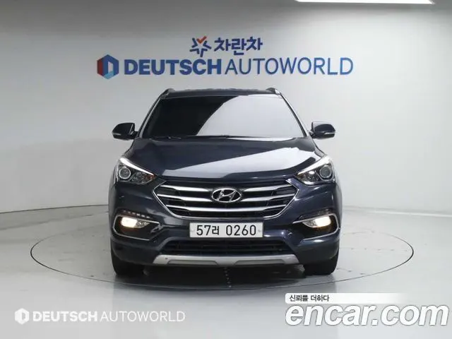 HYUNDAI SANTA FE 2016 — 102 088 км, синий, Корея — под ключ — фото 3