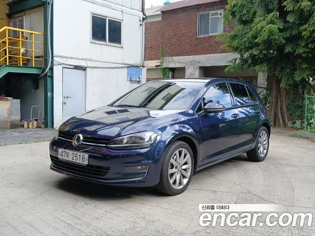VOLKSWAGEN GOLF 2014 — 129 000 км, синий, Корея — под ключ — фото 12