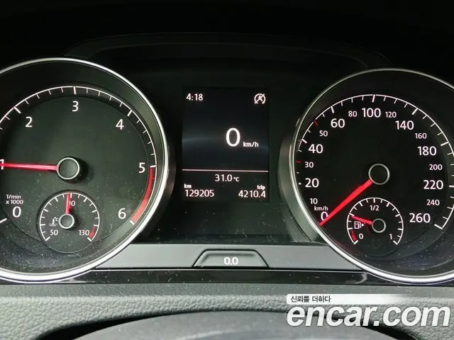 VOLKSWAGEN GOLF 2014 — 129 000 км, синий, Корея — под ключ — фото 8