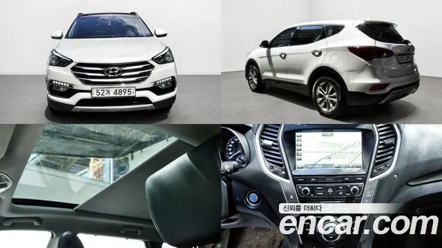 HYUNDAI SANTA FE 2016 — 173 000 км, белый-перламутр, Корея — под ключ — фото 1