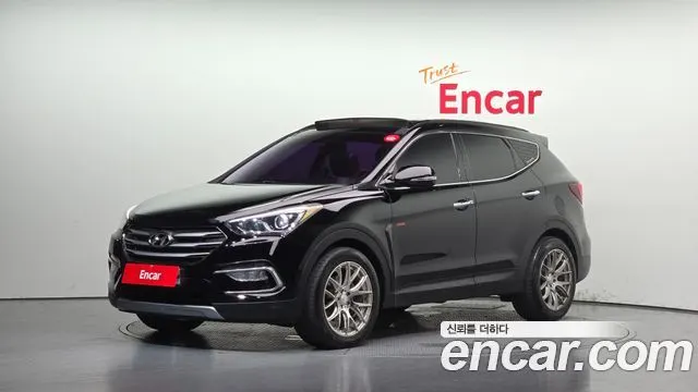 HYUNDAI SANTA FE 2016 — 92 393 км, чёрный, Корея — под ключ — фото 1