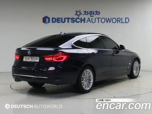 BMW 3 SERIES GT 2018 — 80 870 км, синий, Корея — под ключ — фото 2