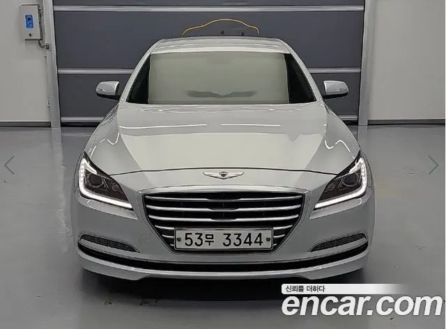 HYUNDAI GENESIS DH 2015 — 140 729 км, серебристо-серый, Корея — под ключ — фото 1