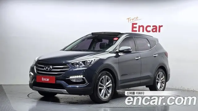 HYUNDAI SANTA FE 2016 — 167 931 км, синий, Корея — под ключ — фото 1
