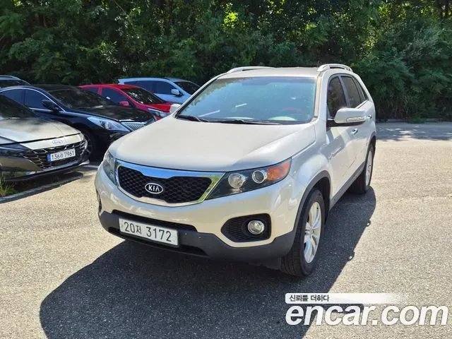 KIA SORENTO R 2011 — 207 403 км, белый-перламутр, Корея — под ключ — фото 1