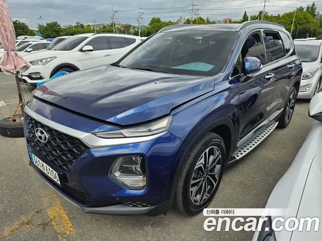 HYUNDAI SANTA FE 2019 — 119 600 км, синий, Корея — под ключ — фото 3