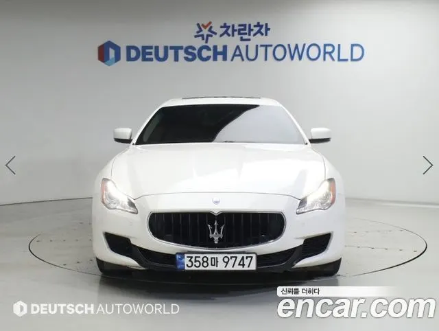 MASERATI QUATTROPORTE 2016 — 76 317 км, белый, Корея — под ключ — фото 3
