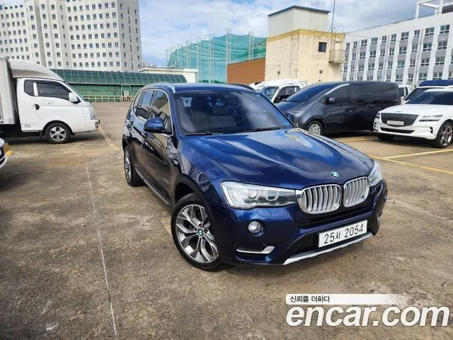 BMW X3 2015 — 204 197 км, синий, Корея — под ключ — фото 2