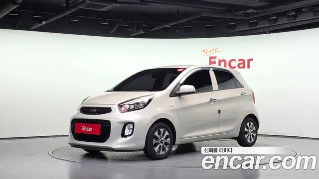 KIA MORNING 2016 — 168 755 км, белый-перламутр, Корея — под ключ — фото 1