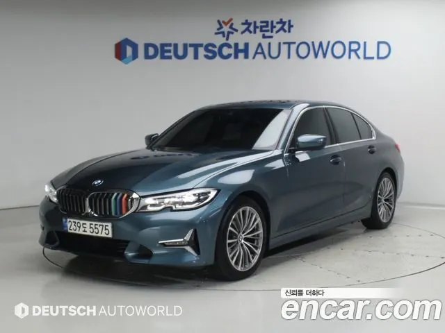 BMW 3 SERIES 2021 — 73 450 км, синий, Корея — под ключ — фото 1