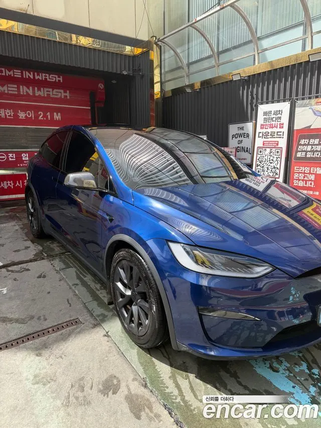 TESLA MODEL X 2023 — 91 000 км, синий, Корея — под ключ — фото 1