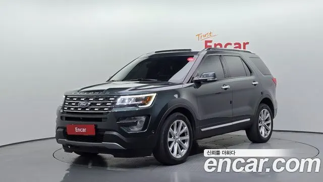 FORD EXPLORER 2016 — 124 906 км, тёмно-зелёный, Корея — под ключ — фото 1