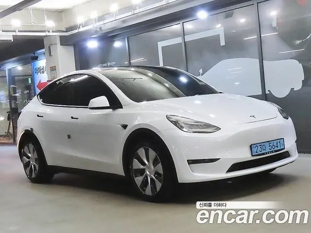 TESLA MODEL Y 2021 — 43 430 км, серый, Корея — под ключ — фото 1