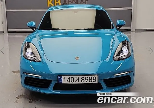 PORSCHE 718 CAYMAN 2018 — 34 172 км, синий, Корея — под ключ — фото 2