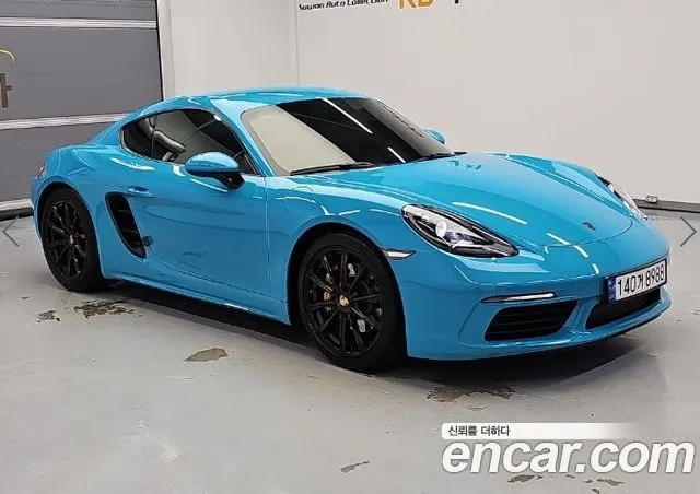PORSCHE 718 CAYMAN 2018 — 34 172 км, синий, Корея — под ключ — фото 4