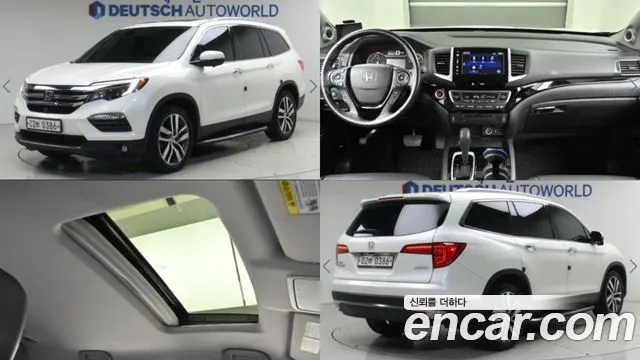 HONDA PILOT 2016 — 59 405 км, белый, Корея — под ключ — фото 6